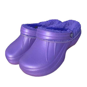 Pantofle krox dámské zateplené fialové