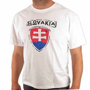 Tričko Slovakia slovenský znak bílé