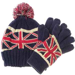 Zimní čepice a rukavice Anglie