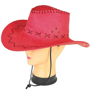 Dámský kovbojský klobouk červený